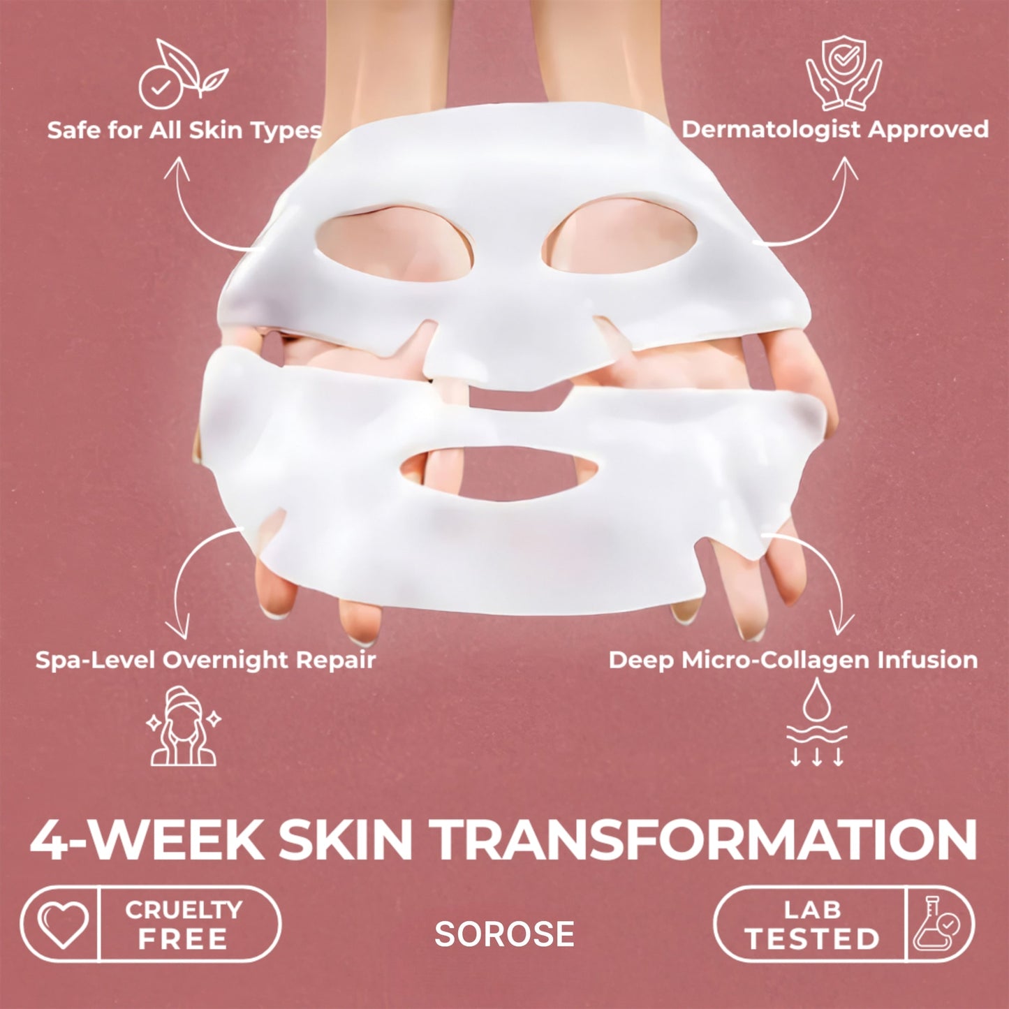 Sorose Korean Glass Skin Collagen Overnight Face Mask