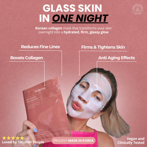 Sorose Korean Glass Skin Collagen Overnight Face Mask