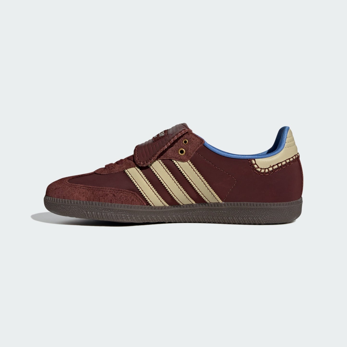 WALES BONNER SAMBA NYLON LOW TRAINERS (BROWN/SANDY BEIGE/LUCKY BLUE)